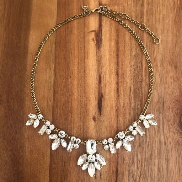 J.Crew | Rhinestone Pendant Statement Necklace | 17.5” Adjustable - Picture 1 of 4